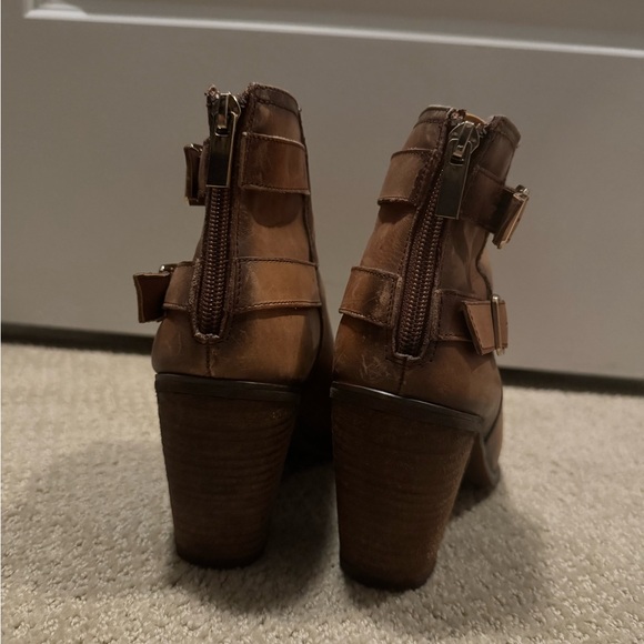 Brown Leather Ankle Boots - Picture 7 of 8